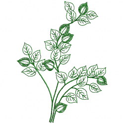 Flowers And Tree Embroidery Design 9